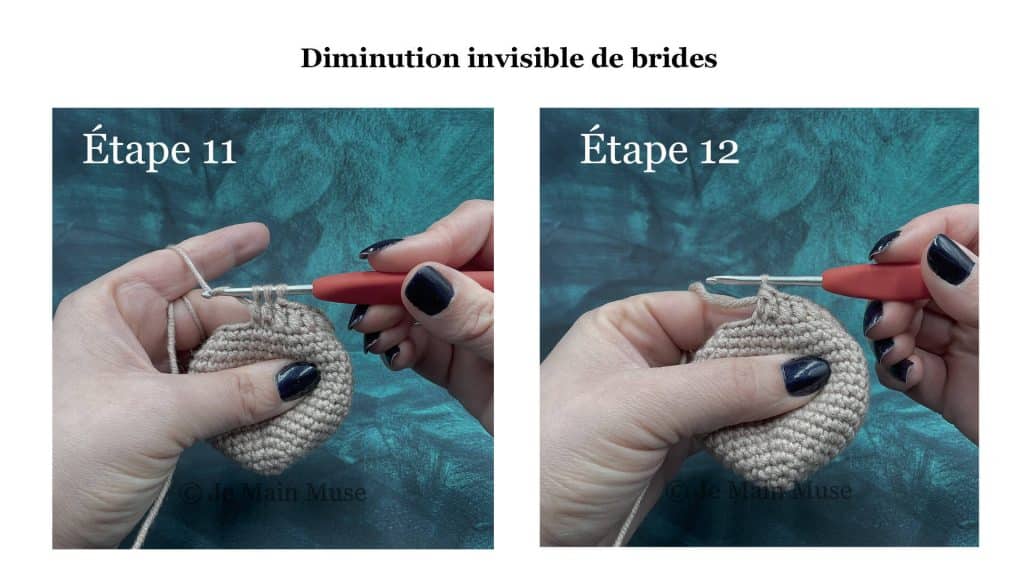 diminution invisible crochet bride invisible Je Main Muse
