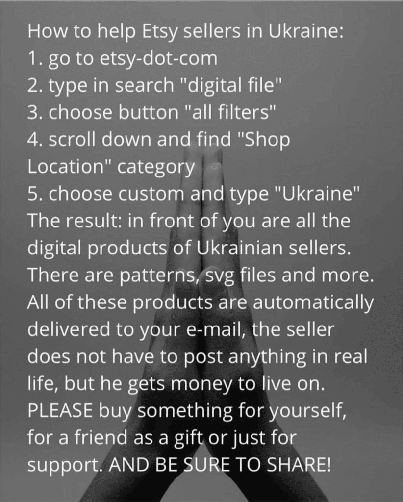 post instagram aider Ukraine conflit