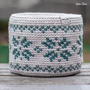 panier fair isle crochet